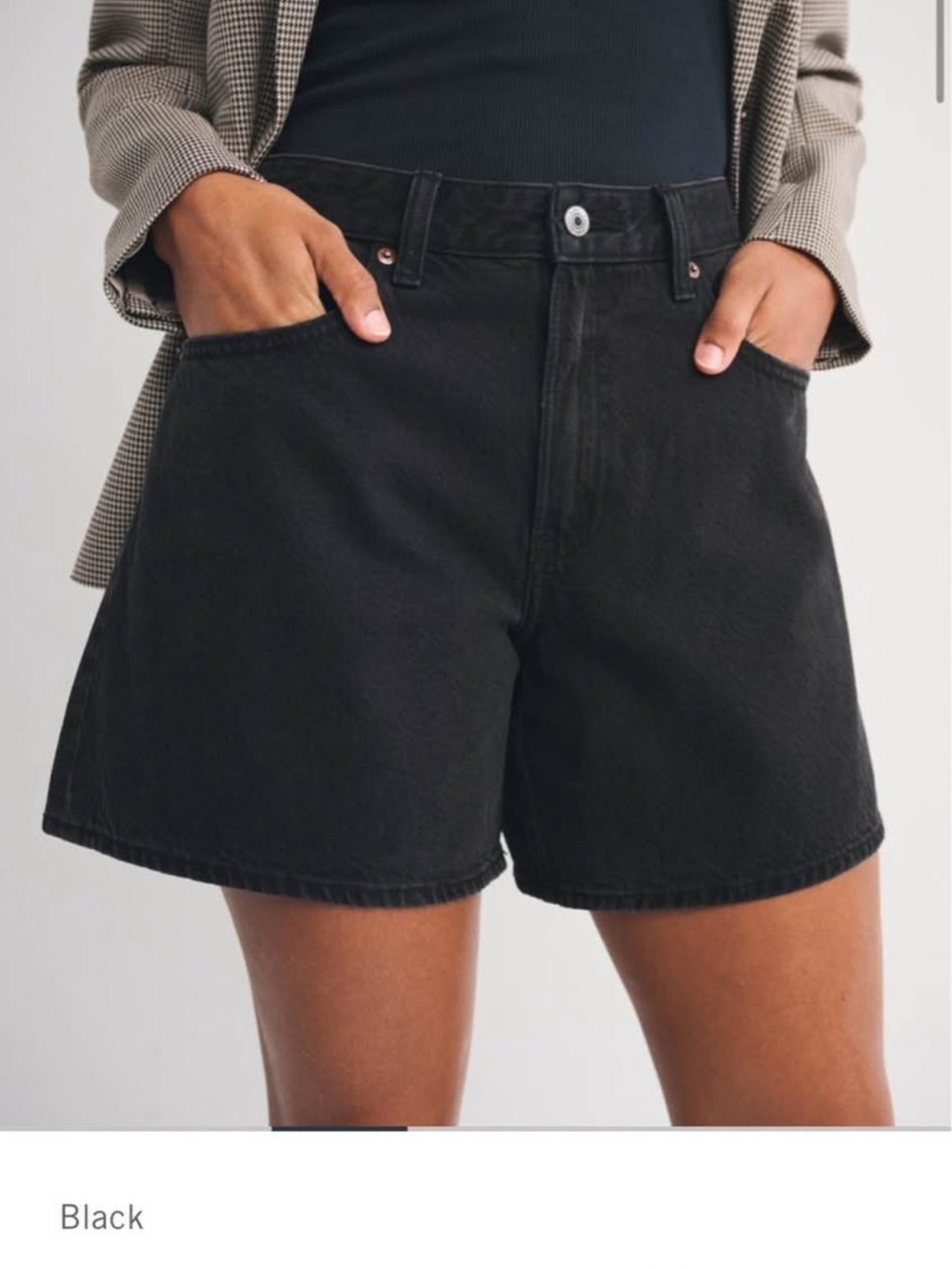 Abercrombie & Fitch Curve Love High Rise Loose Fit Shorts